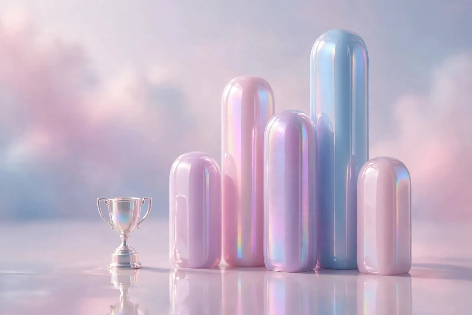 Rising bars and a trophy